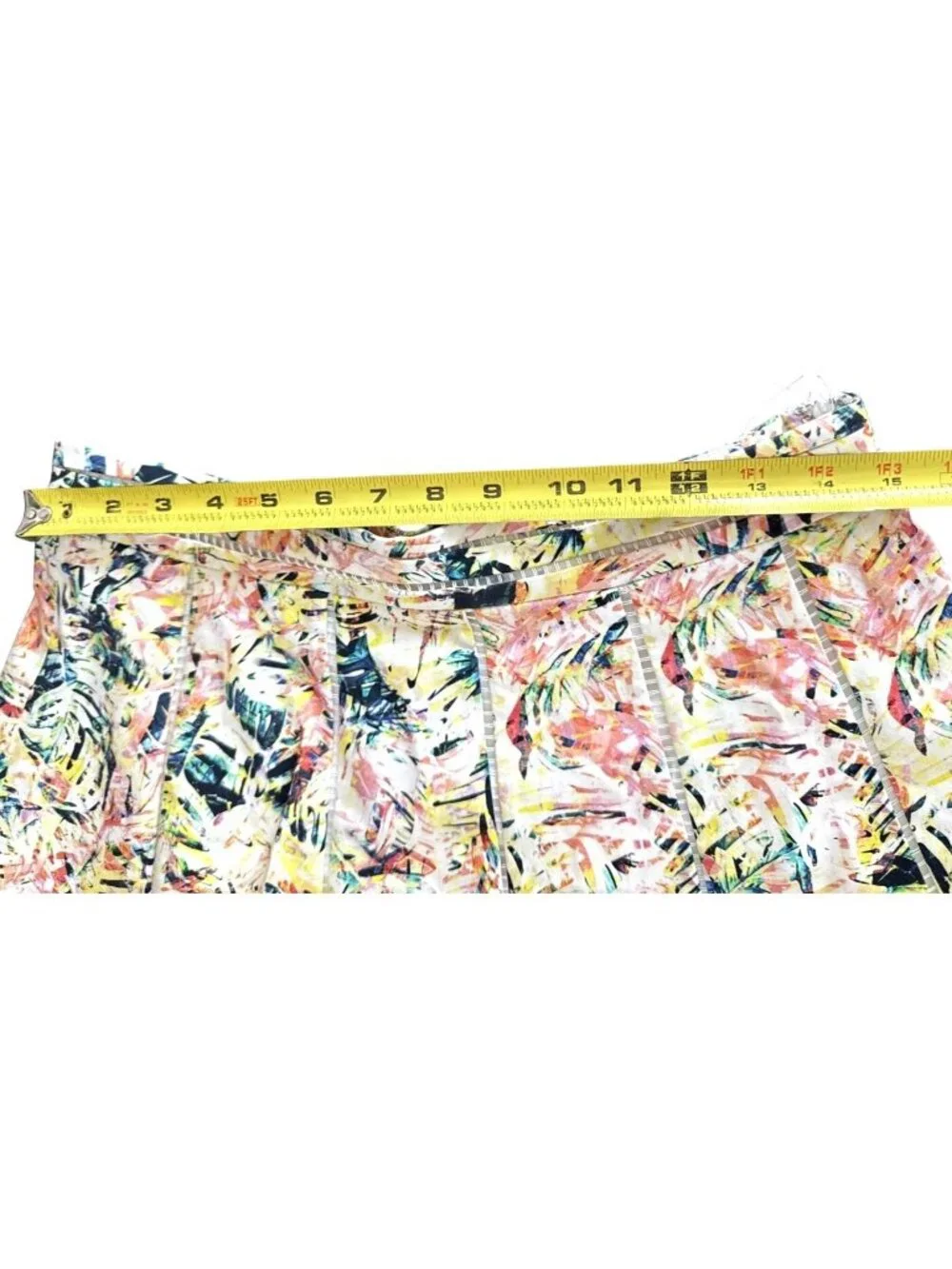 Parker Womens Multicolor Tropical Print Pleated Midi Skirt Size 10